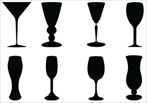 Cocktail Glass Silhouette Clipart Best