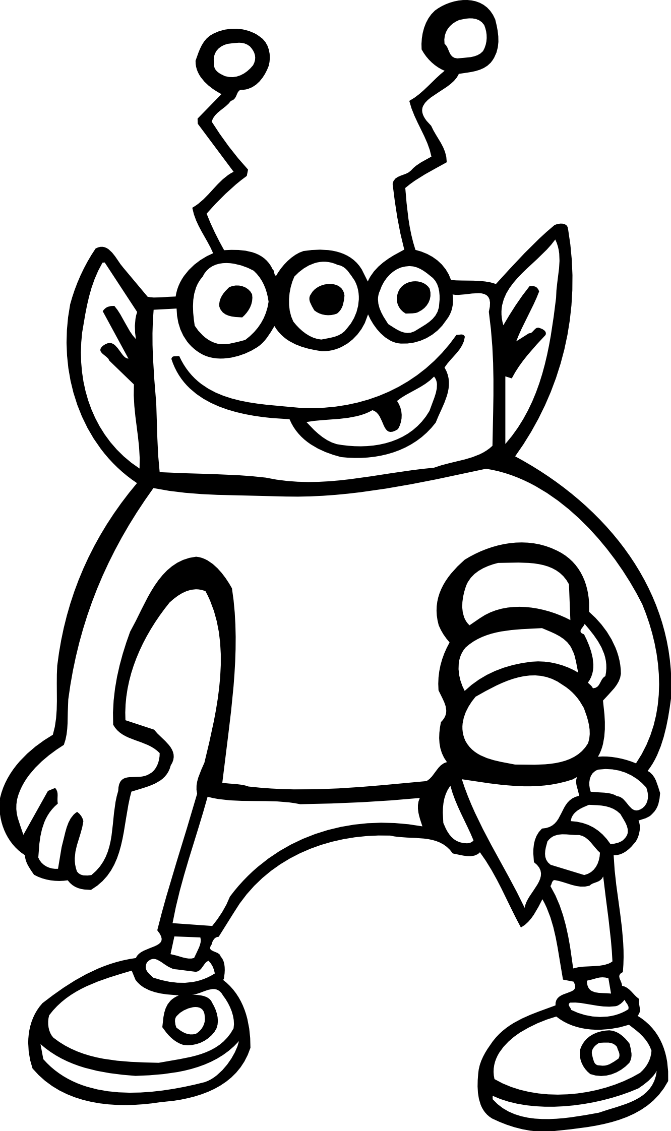 Alien Black And White Clipart - Clipartster