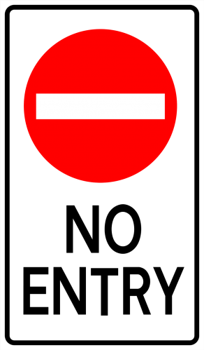 Buy Traffic Signs - No Entry Quality Sticker | stickerart.com.au