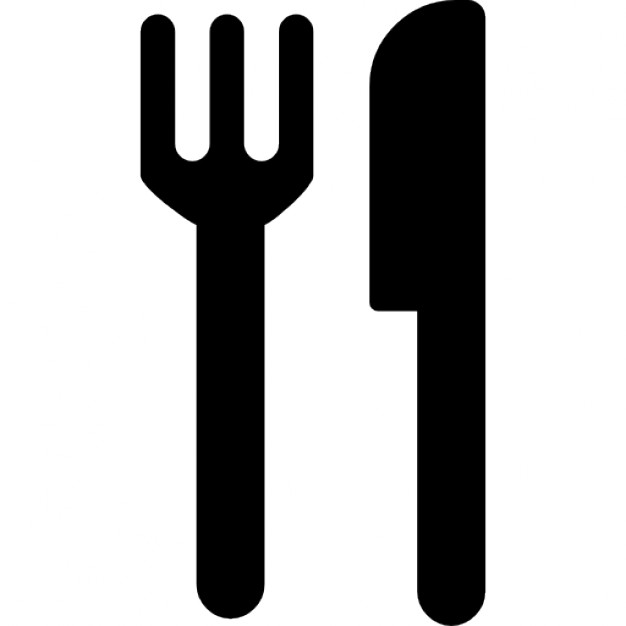 Restaurant interface symbol of fork and knife couple Icons | Free ...