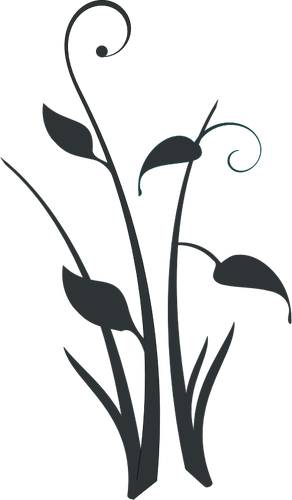 Pond flower silhouette vector clip art | Public domain vectors