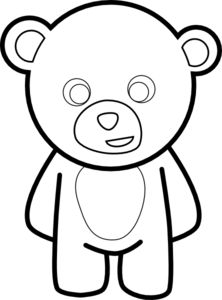 Teddy Bear Outline Clipart - Free Clipart Images