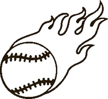 Baseball clip art black and white