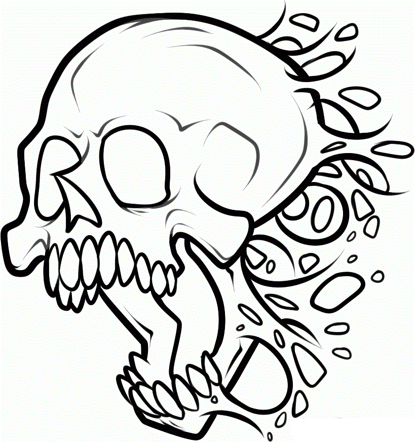 Free Printable Skull Coloring Pages For Kids ClipArt