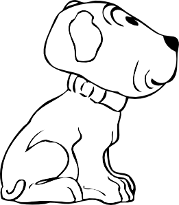 Puppy Side View clip art - vector clip art online, royalty free ...