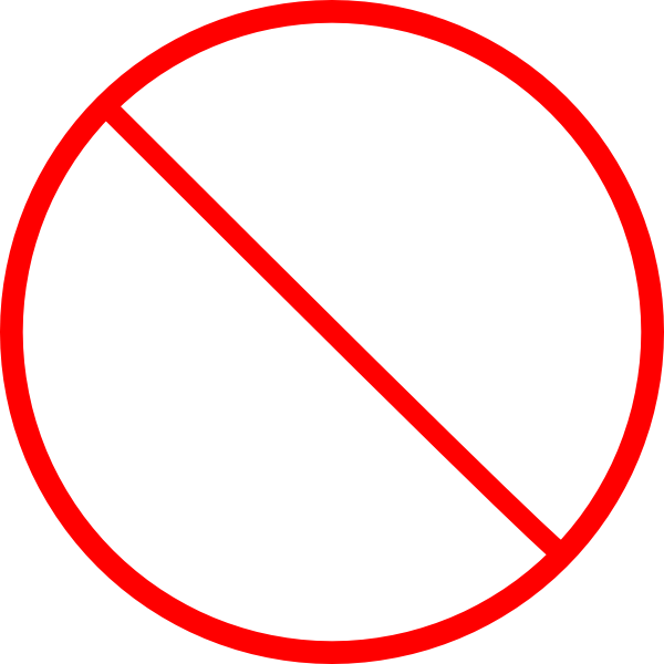 No Symbol Skinny Clip Art - vector clip art online ...