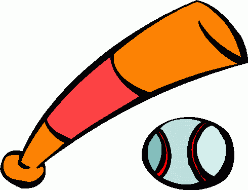 Baseball Bat And Ball Clipart - Free Clipart Images