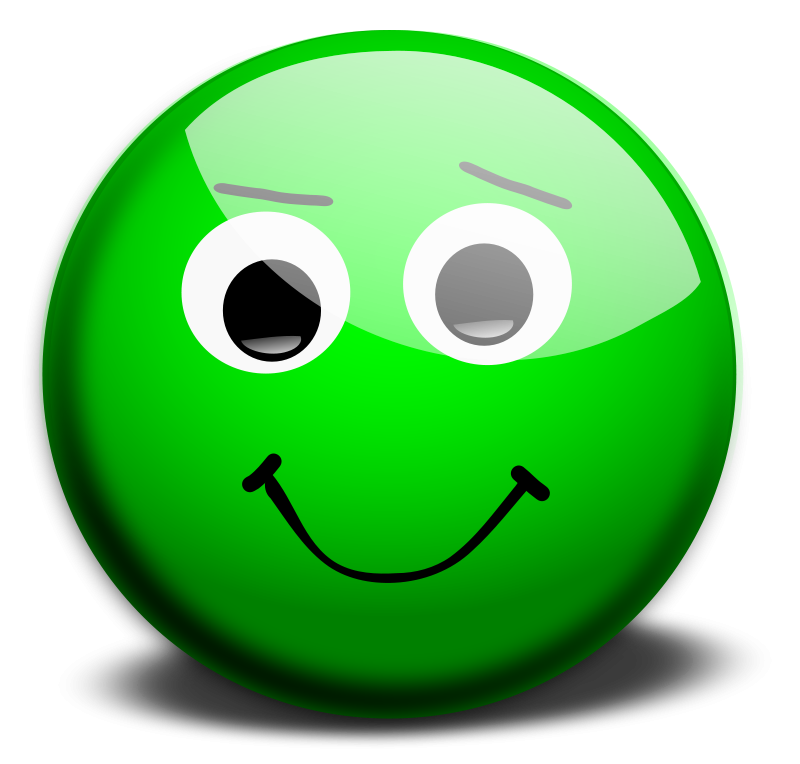 Green Smiley Face Png