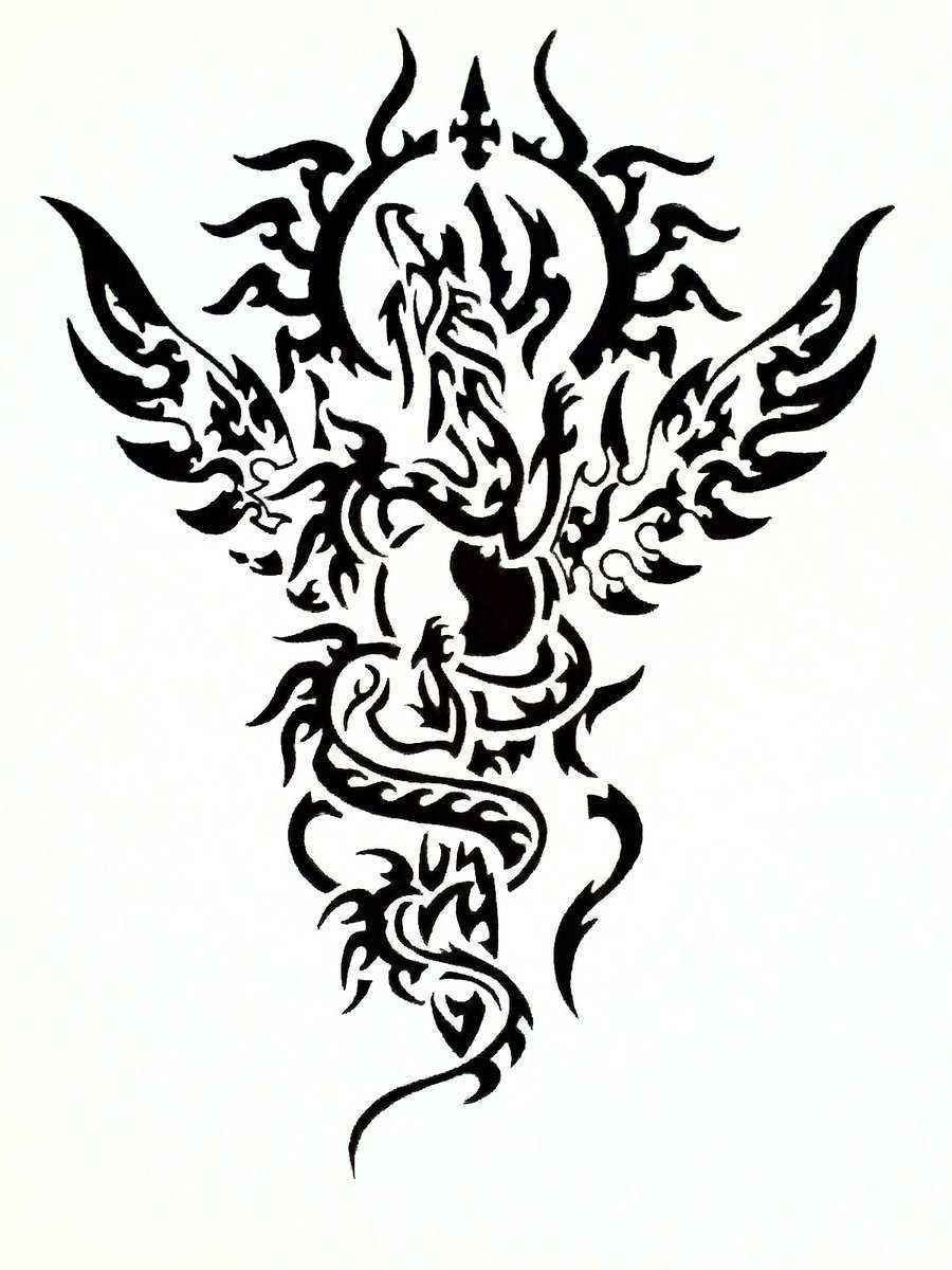 Black And White Dragon Tattoos