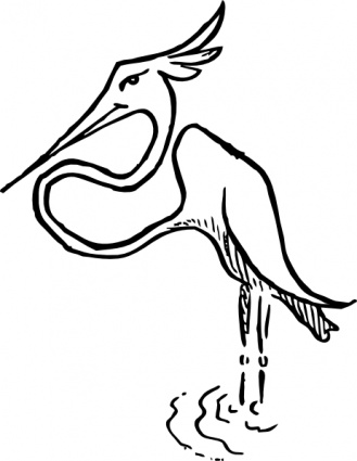 Stork clip art vector, free vector graphics