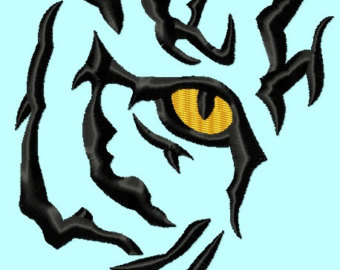 Tiger Eyes Embroidery Designs 6 sizes INSTANT by LunaEmbroidery