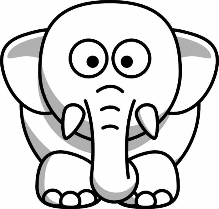 Clipart elephant outline