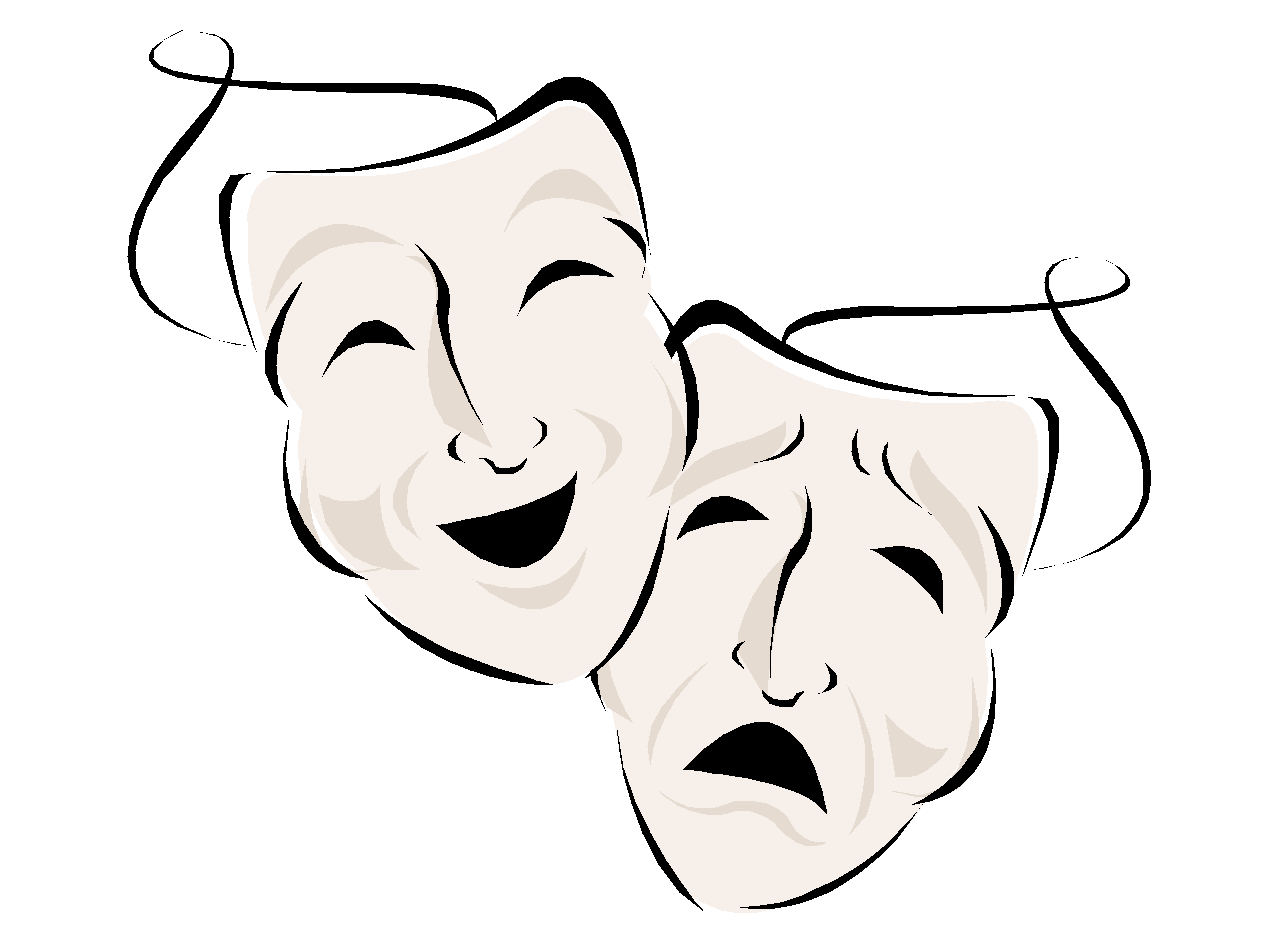 Tragedy Mask Drawing - ClipArt Best