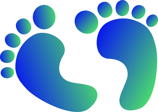 Blue Baby Feet Clipart