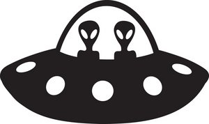 Spaceship Clipart Black And White - ClipArt Best