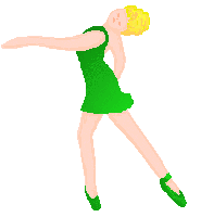 Dance clip art and images of dancers dressed in green costumes