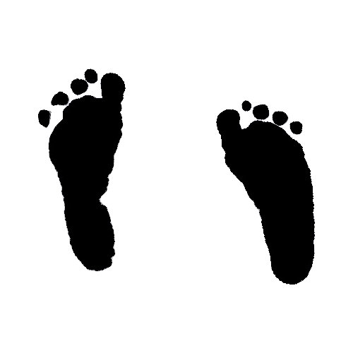 Baby Footprints vinyl wall DECAL baby shower