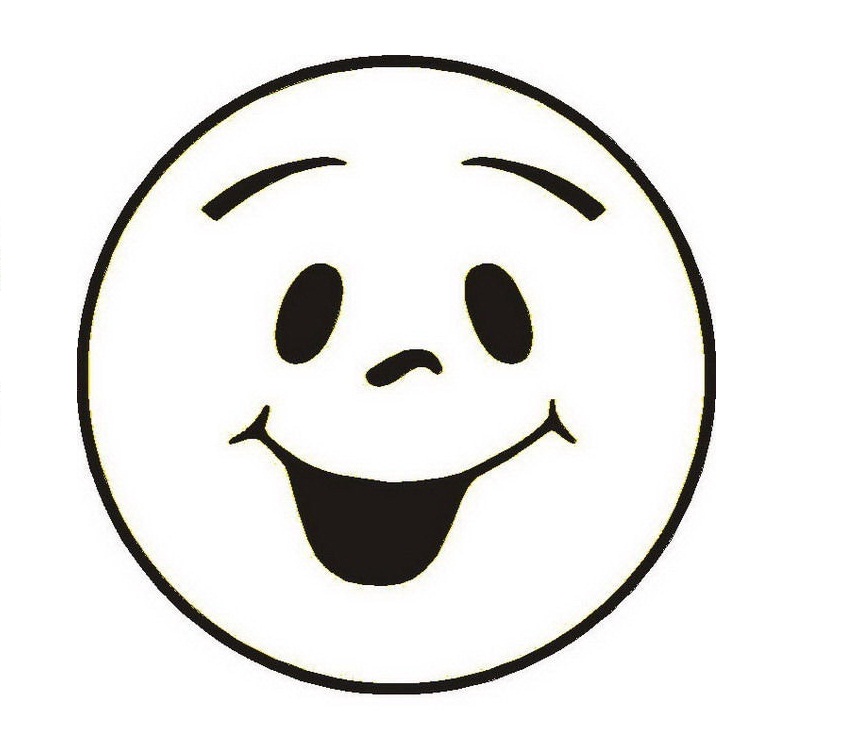 Smiley face clip art black and white
