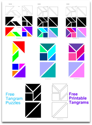 Tangrams | Activities | Shapes | Designs | Solutions and Templates