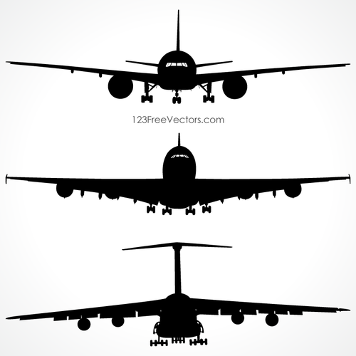 Airplane silhouette vector | Public domain vectors
