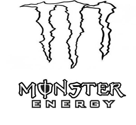 monster energy outline printable