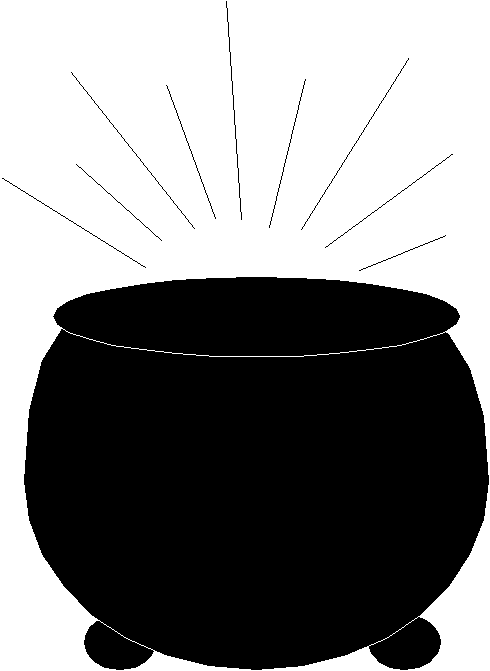 Pot of gold outline clipart black and white