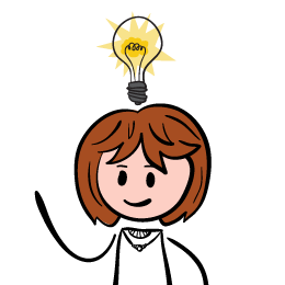 Lightbulb over boys head clipart png