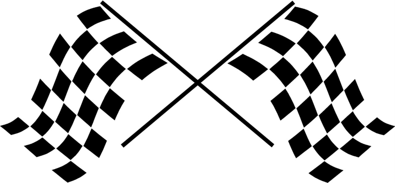 Car racing flags clipart