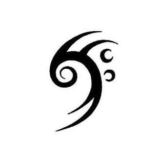 Bass Clef Tattoo Clipart - Free to use Clip Art Resource