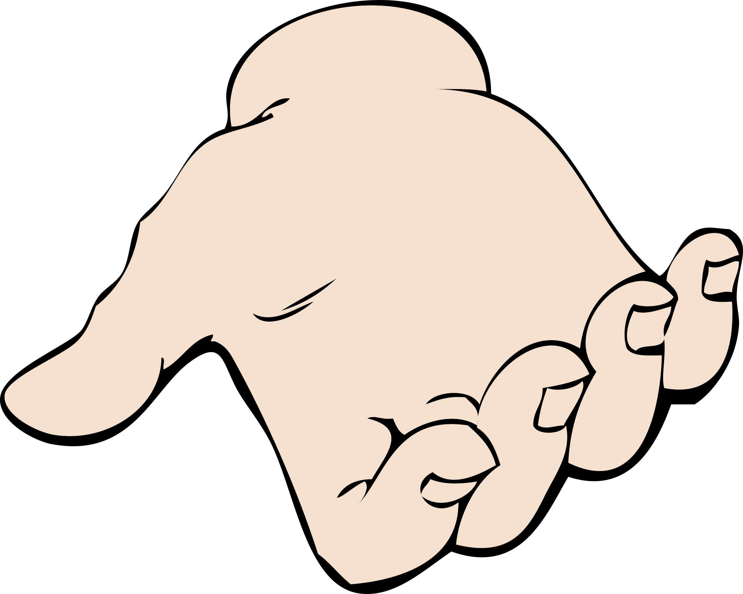 Clipart - empty open hand