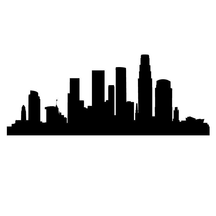 Los angeles skyline clipart free