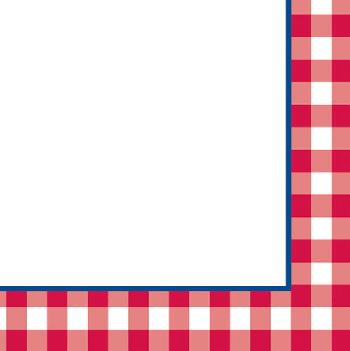 Red Gingham Border Clipart