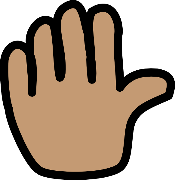 Clipart hand waving