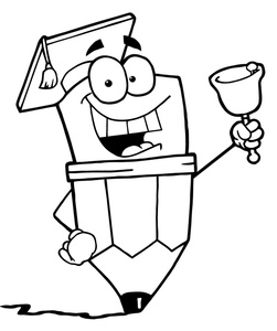 Computer teacher black and white clipart