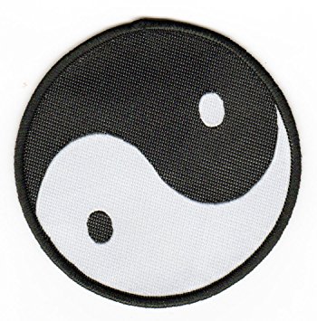 yin yan, ying yang clothing patch badge. sew on .: Amazon.co.uk ...