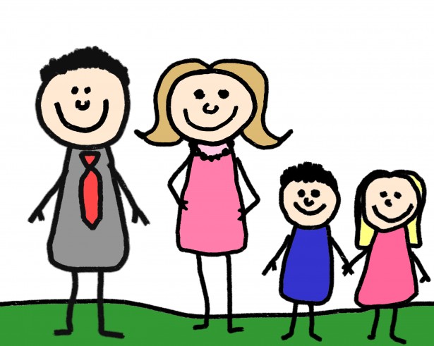 Family stick figures clip art free