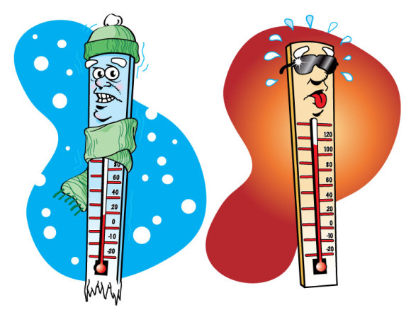 Cold thermometer clip art