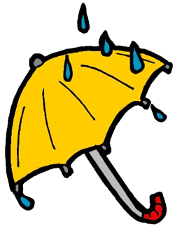 Umbrella And Rain Clipart