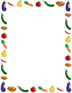 Fruit And Vegetable Border - Free Clipart Images