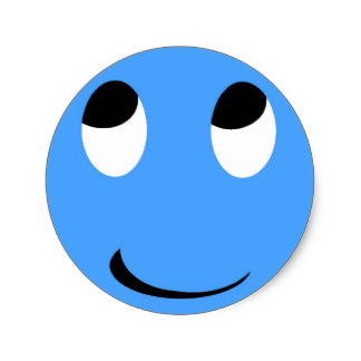 Blue Smiley Stickers | Zazzle