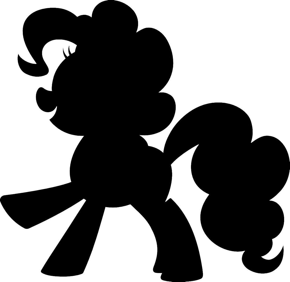 Pony silhouette clipart transparent