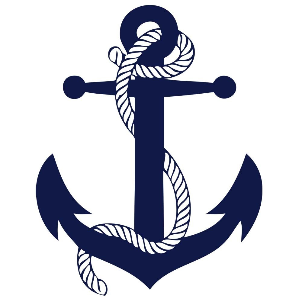 Nautical Anchor With Rope Clipart