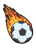 Flaming Soccer Ball Temporary Tattoo| Team Sport Face Tattoo ...