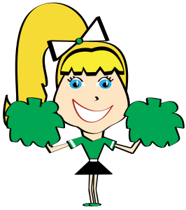 Green Cheer Uniform Clipart