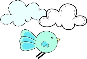 Free flying bird clipart