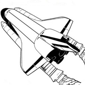An Illustration of the Space Rocket Coloring Page: An Illustration ...