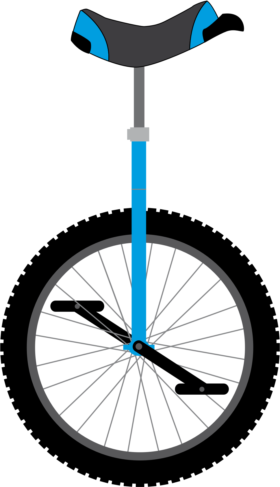 Unicycle vector clipart - Free Public Domain Stock Photo