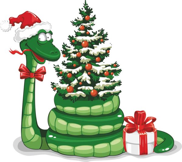 Snake 2013 Christmas design vector graphics 05 | Animal vectors