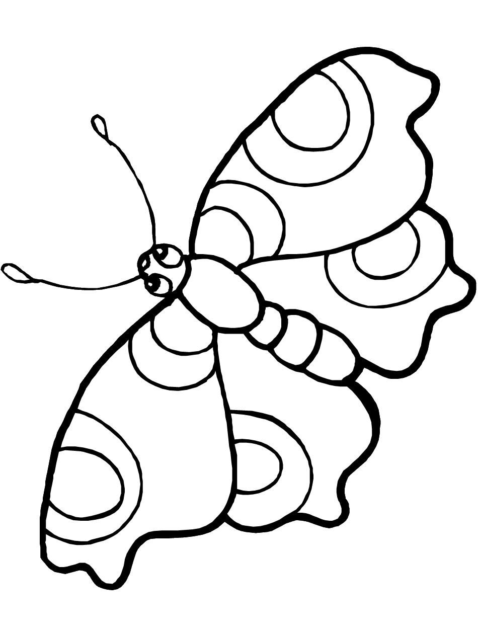 Butterfly Outline Coloring Page - AZ Coloring Pages