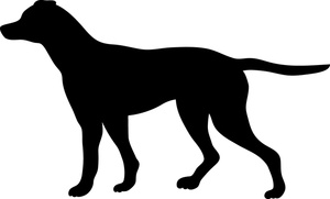 Clipart dog silhouette